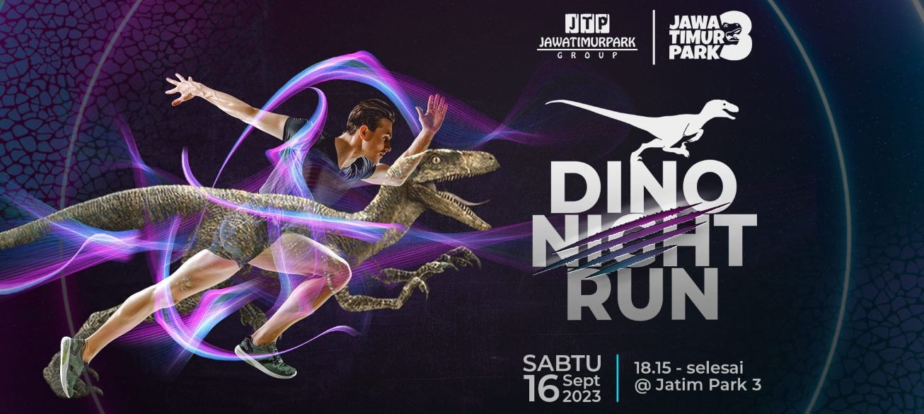 Dino Night Run 2023 Banner Horizontal