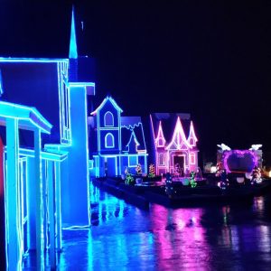 Menikmati Indahnya Gemerlap Lampu Di Zona Frozen Milenial Glow Garden